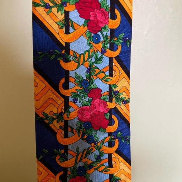 Floral Geometric Rush Limbaugh 100% Silk Tie - Picture 5 of 8